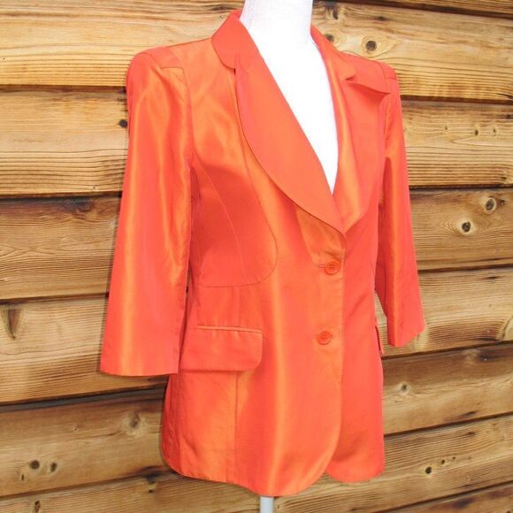 Orange Iridescent Jacket Blazer - Picture 3 of 9